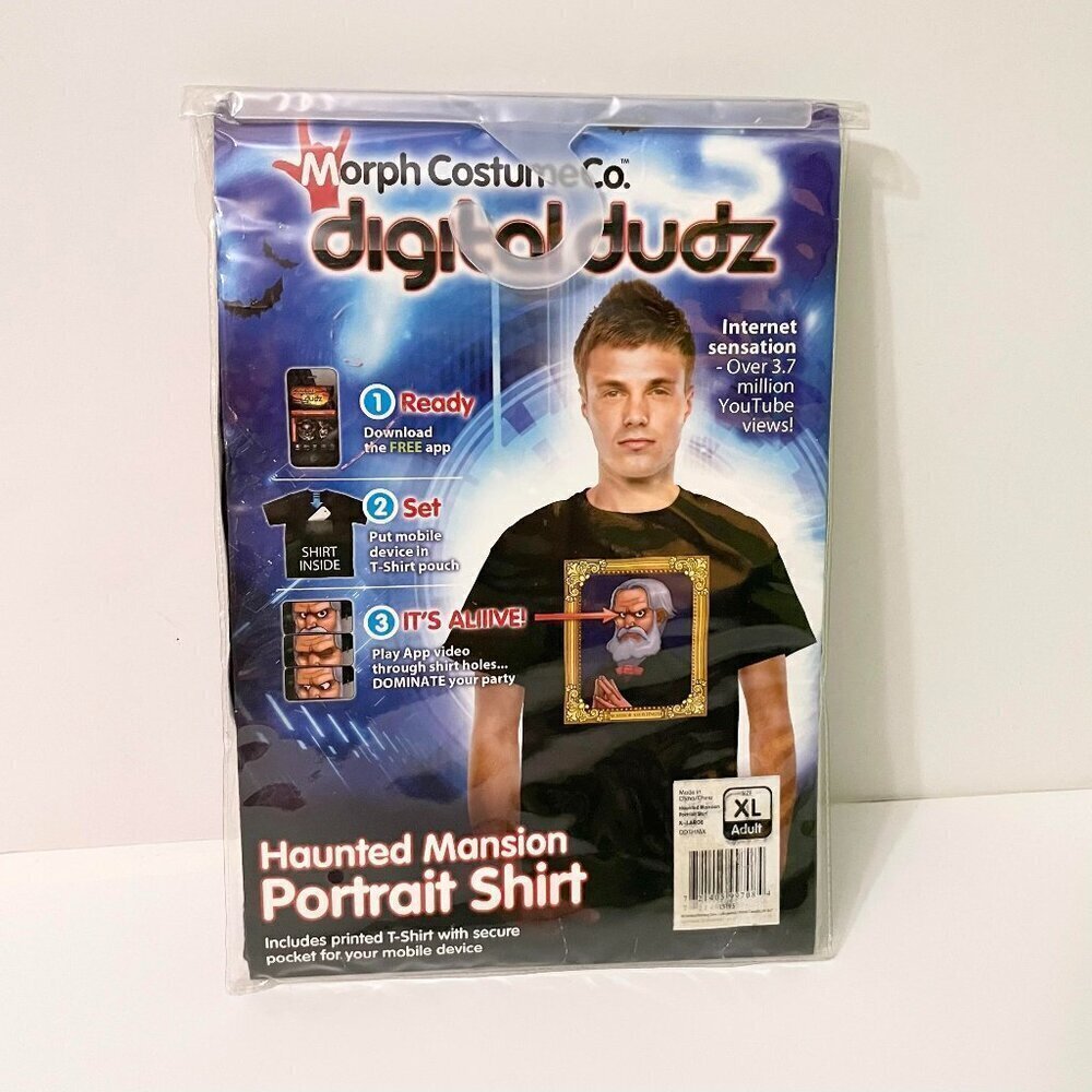 Morph Costume Digital Dudz Haunted Mansion Portrait Shirt Size XL Adult